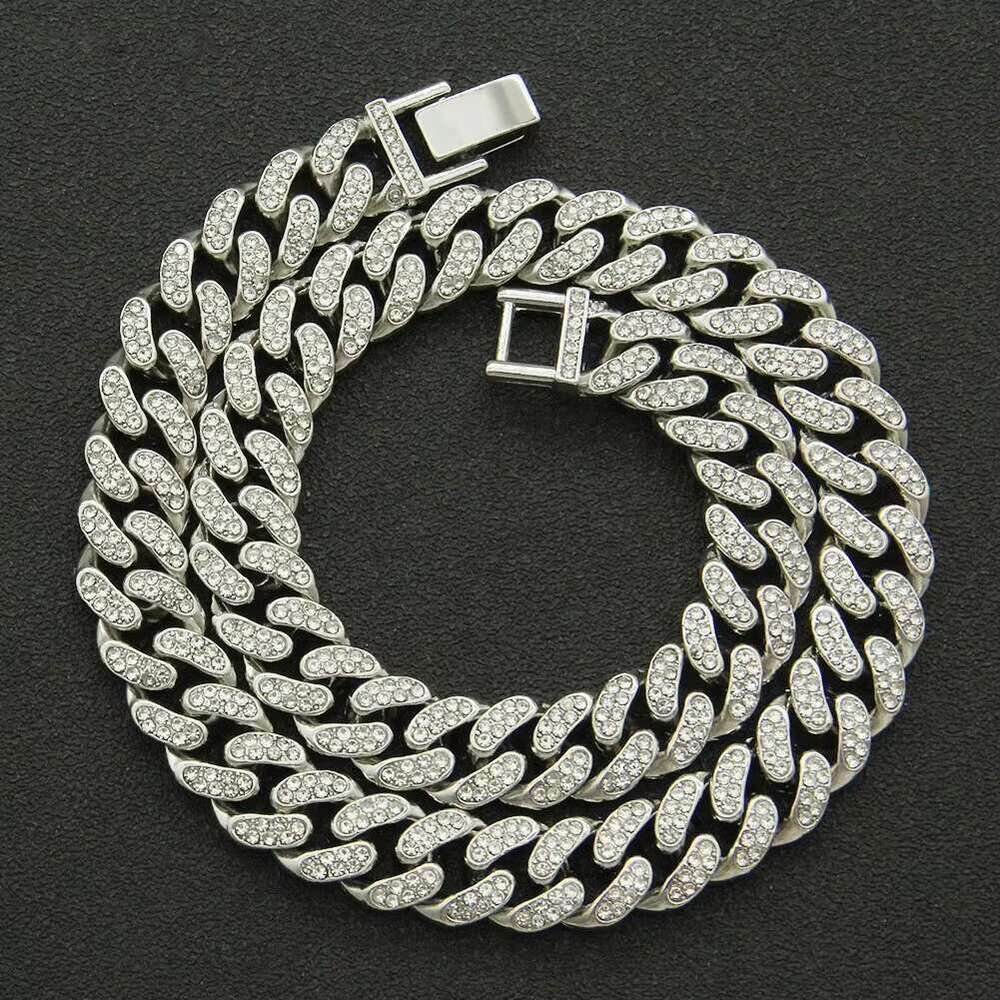 Cadena Cubana Hombre Moissanite Hip Hop Jewelry Gold Sier Men Necklace Cuban k Chain