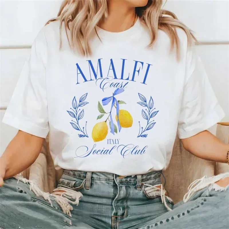 Women's T-Shirt Short Sleved Trendy and Versatile Cartoon Womens Summer Fashion Social Club Printed O-Neck Basic Printed Cute Clothing Top. Y2503