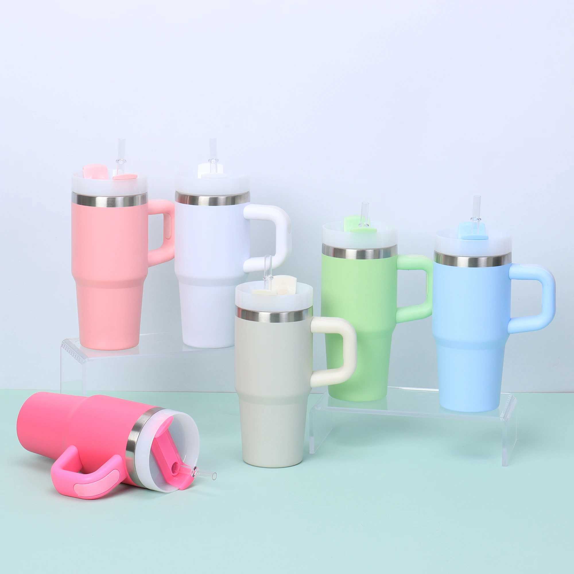 Mini 14oz Stainless Steel Tumbler Insulation Coffee Cup Water Bottle Mug With Straw In-Car Vacuum Flasks Mug For Holiday GiftsT250308
