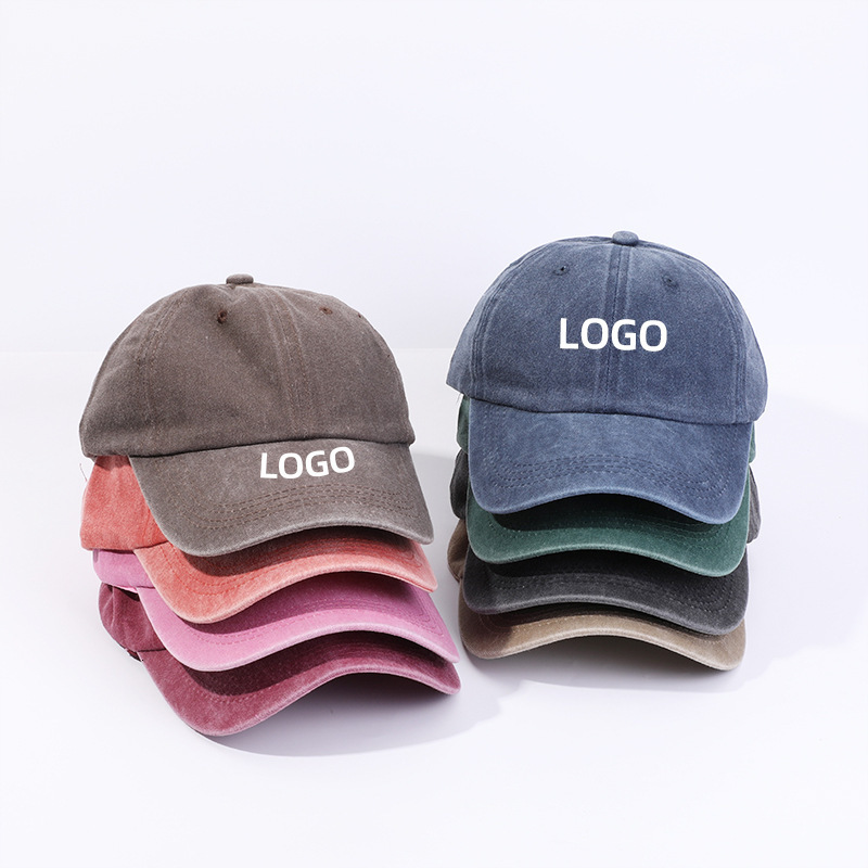 TEMU Mens and Womens Water Washed Hat Golf Funny Printed Water Washed Used Baseball Hat Sunshade Hat 241009
