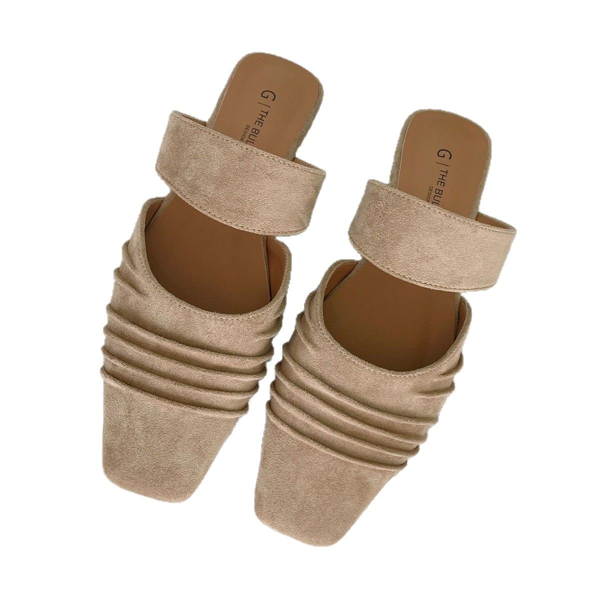 Fashion Tabi Ninja Shoes WomenRound Split Toe Shallow Thick Heel Sandals Single Mid Heel Mary Janes Shoes Female Pumps 241101