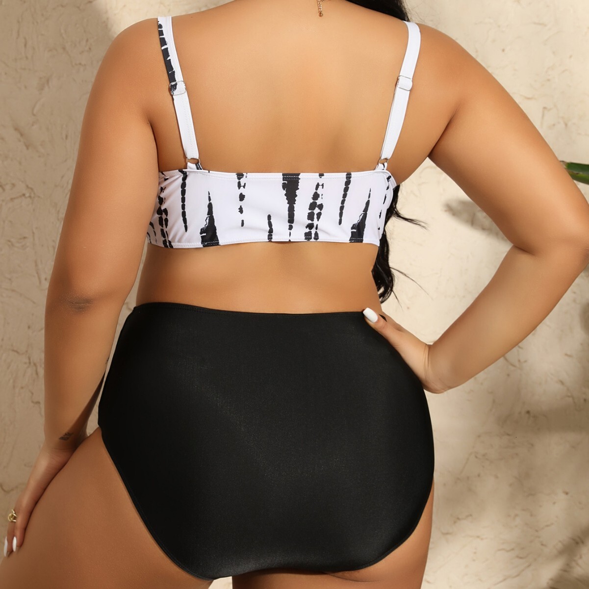 Fashion High Waist Cross Gathering Split Three Piece Outer Cover Shirt Fashion Swimsuit Bikini Now