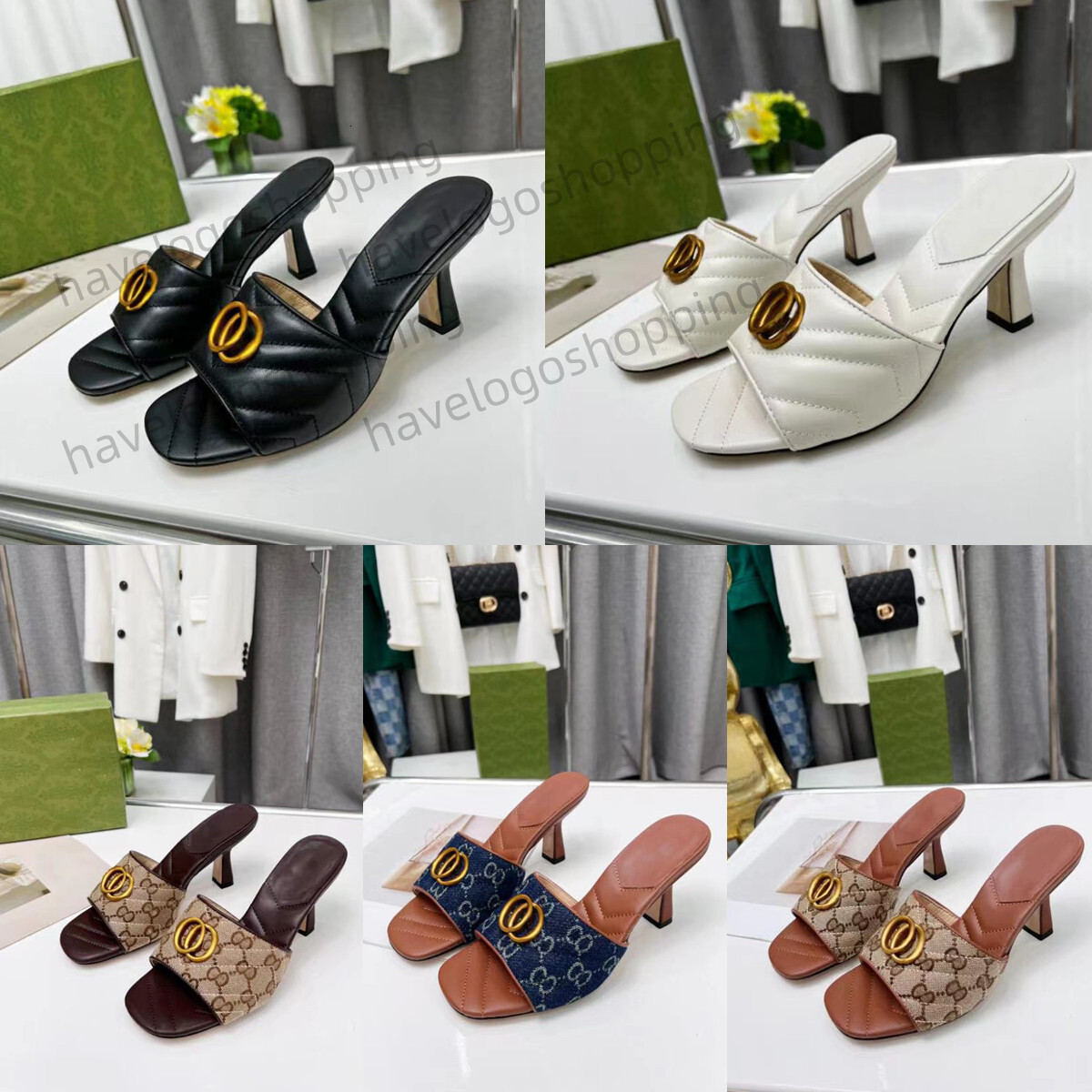 Brand High Heels Sandals Designer Women's Casual Shoes Summer Outdoor Fashion Luxury Women's Sandals High Quality Beach Shoes Fashion Casual Slippers
