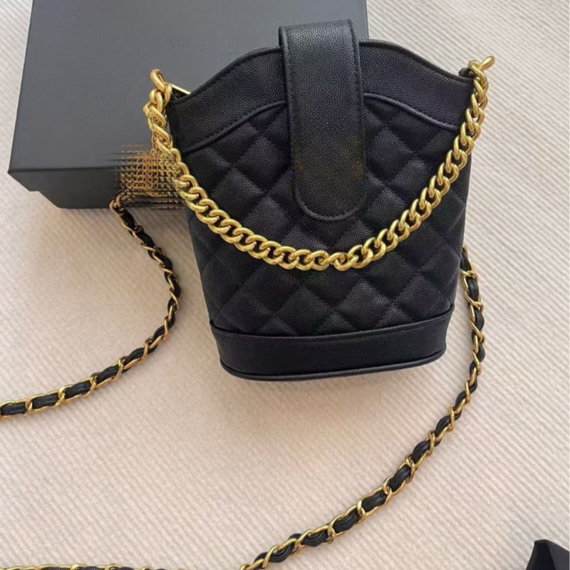 Gift Single Shoulder Double Chain Lingge Crossbody Women's French Fries Mobile Phone Bag