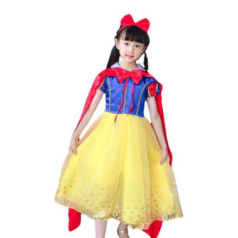Girl's Dresses 2022 Halloween girls princess dress red fluffy dress childrens dress new childrens clothing Y250307AYWN