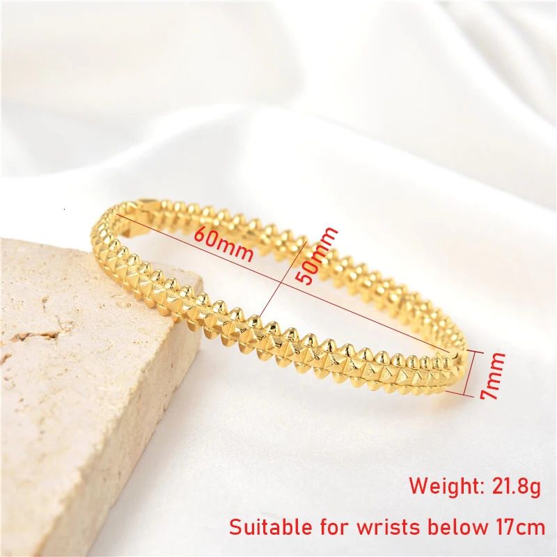 Stainless Steel Gear Shape Bracelet Chic Snake Bone Desgin Bangle For Women Personality Jewelry Couple Souvenir Gift 250303