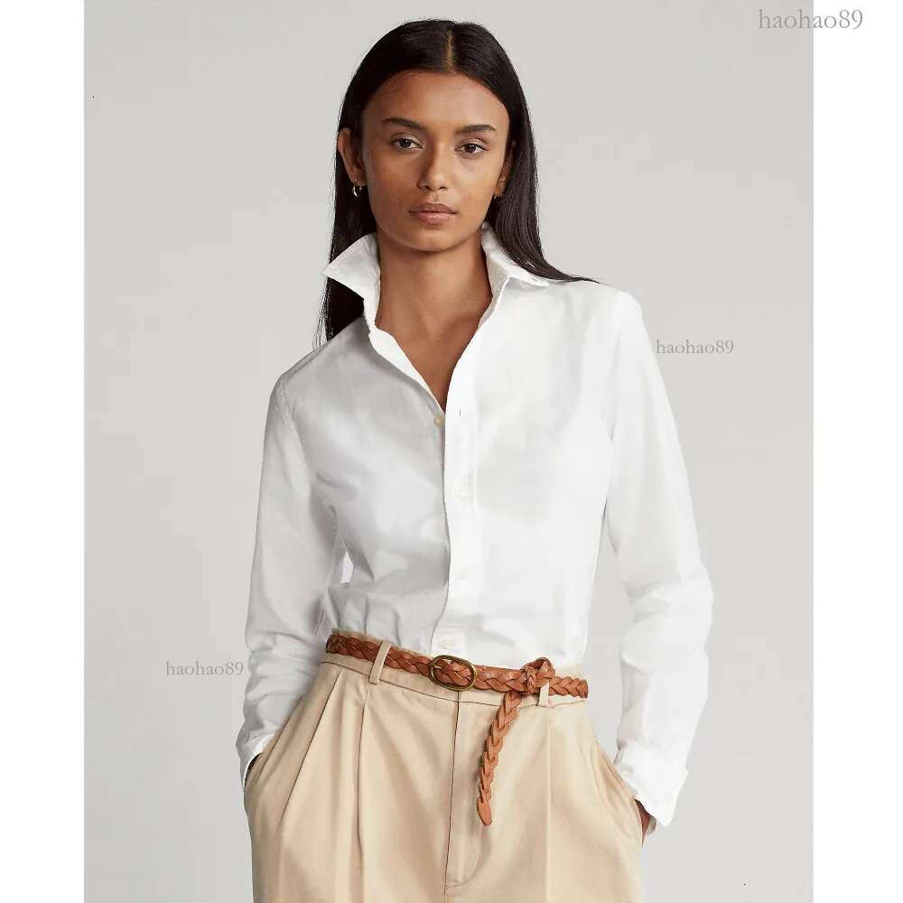 Women S Polos 2023 Spring Autumn RL Women Cotton Small Horse Shirt Long Sleeve Camisa Female Fashion Casual Chemise To