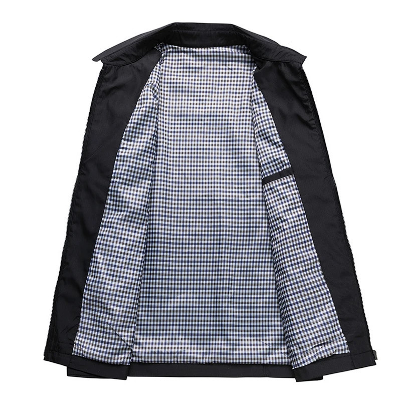 Spring mens lightweight jacket fashion lapel business outdoor windproof golf bomber clothing 250225