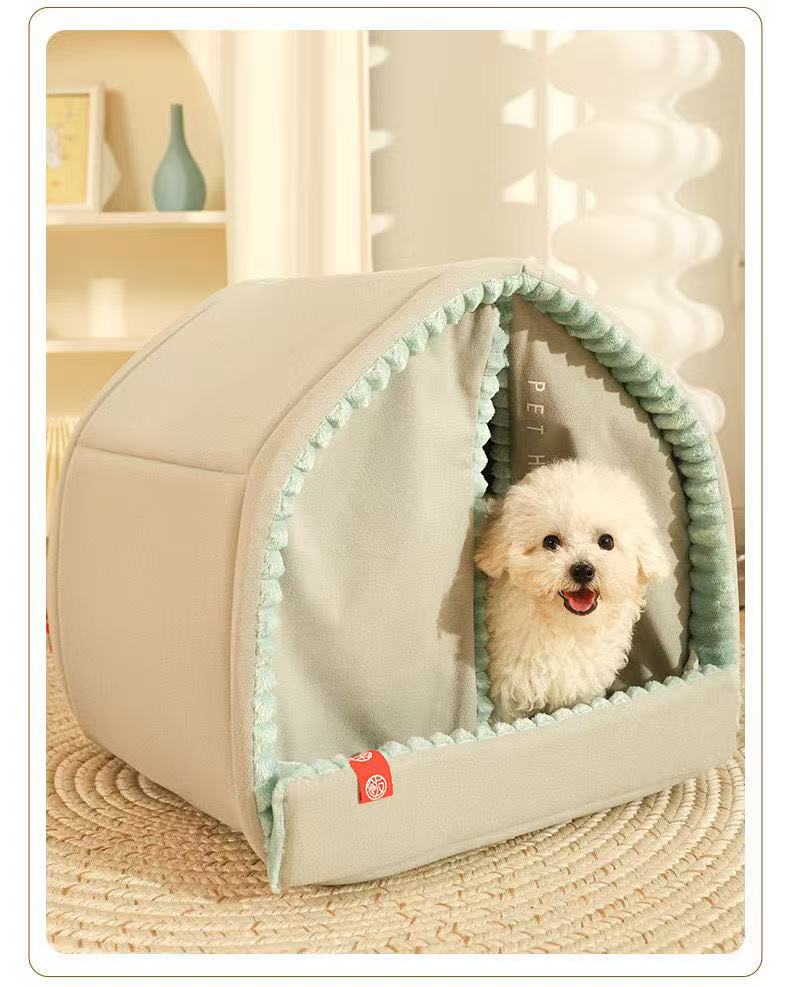 Small pet winter closed warm cleaning cat house dog four seasons universal kennel