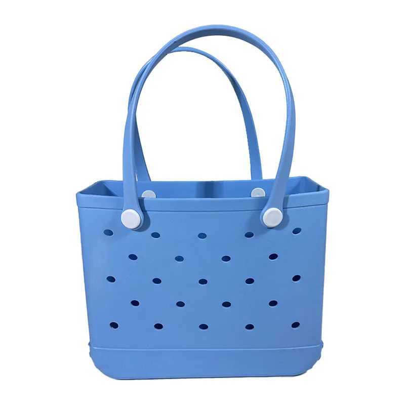 Beach bag Eva waterproof large capacity fashion brand multi-purpose storage bag womens solid candy colored handbag shoulder bag W250415