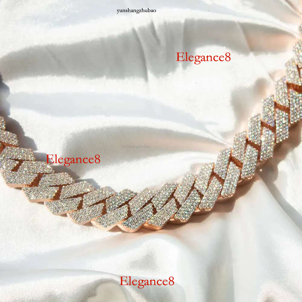 Pendant Necklaces Kibo Custom Hip Hop Necklace Jewelry Vvs Sterg Sier Def 20mm Dia Moissanite 14k Rose Plated Cuban k Chain