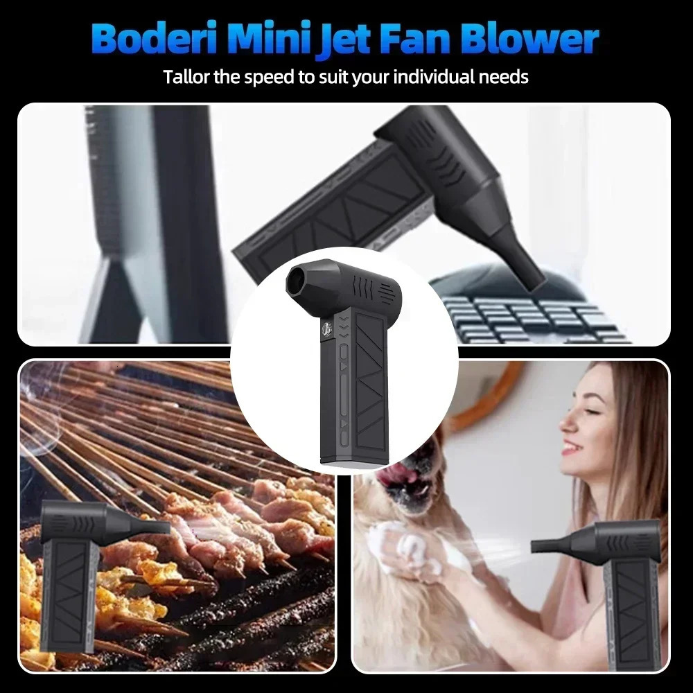 130000RPM Air Blower Turbo Jet Fan Electric Power Display Handheld Mini Dust Cleaner High Speed Duster Gun Cleaning Tool 250320ww