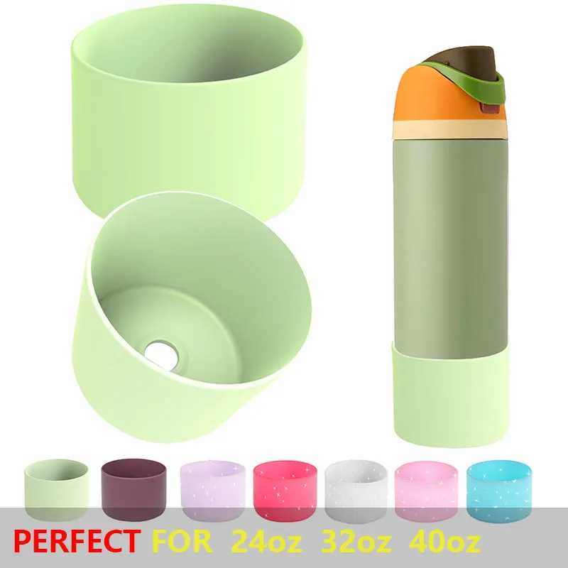 New Coaster For Owala 24oz 32oz 40oz Silicone Water Boot Anti-Slip Protective Sleeve Bottom Protector Bottle Outdoor BikeT250308