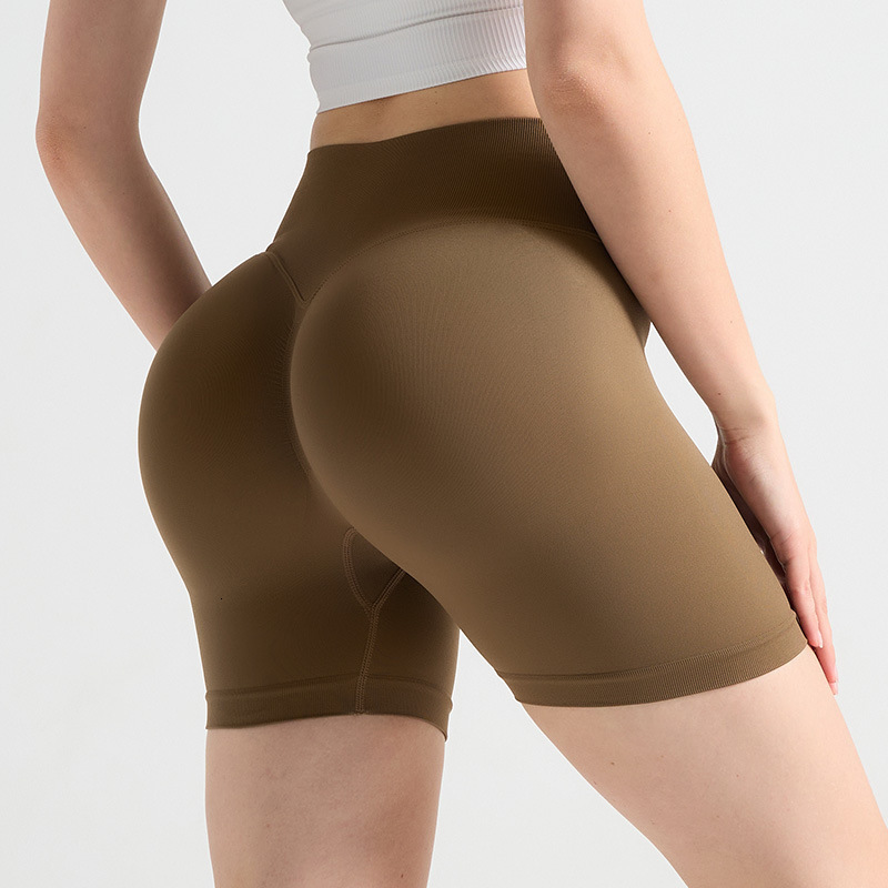 Summer New High Waist Peach Hip Lifting Yoga Pants Fitness Exercise Abdominal Compression Cycling Tight Pants Three Part Shorts Hot Pants 240620