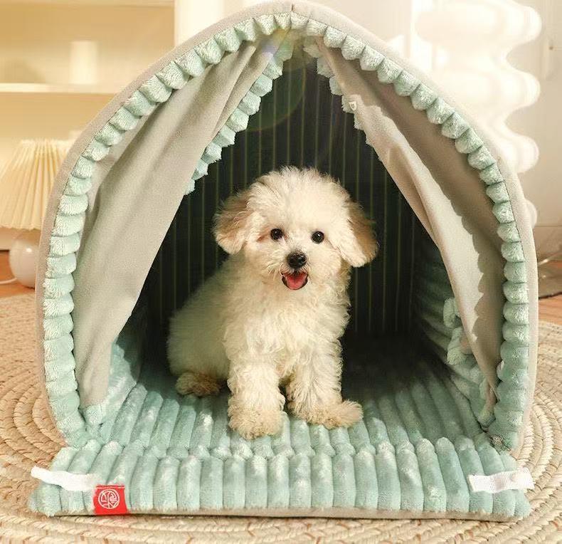 Small pet winter closed warm cleaning cat house dog four seasons universal kennel