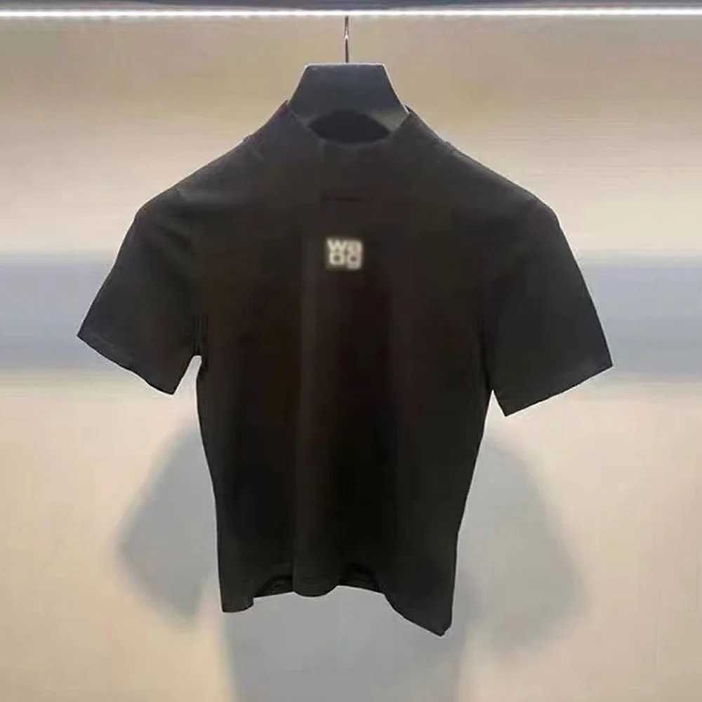 Women's T-Shirt Knitted O Neck Short Slve T-shirt Women Y2k Tops Solid Slim Crop Top Vestidos Femme Strtwear 2024 New Y250307IAZK