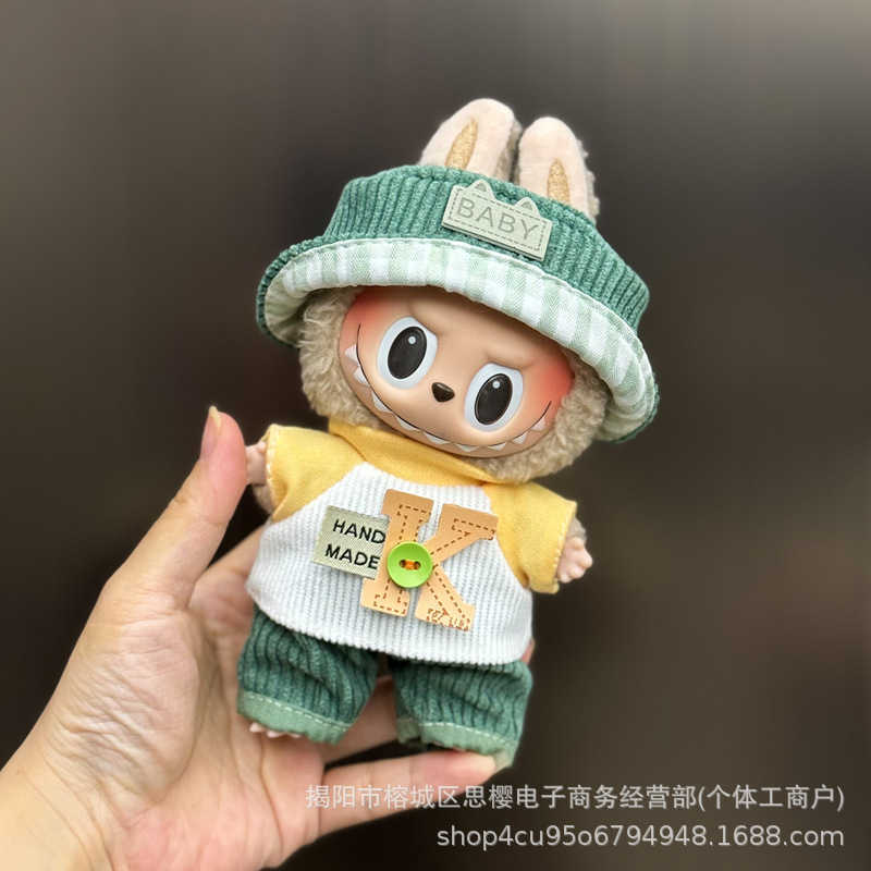 Doll Apparel Labu doll clothes 17cm pendant first and second generation vinyl plush toy set for clothesY250307CAUN