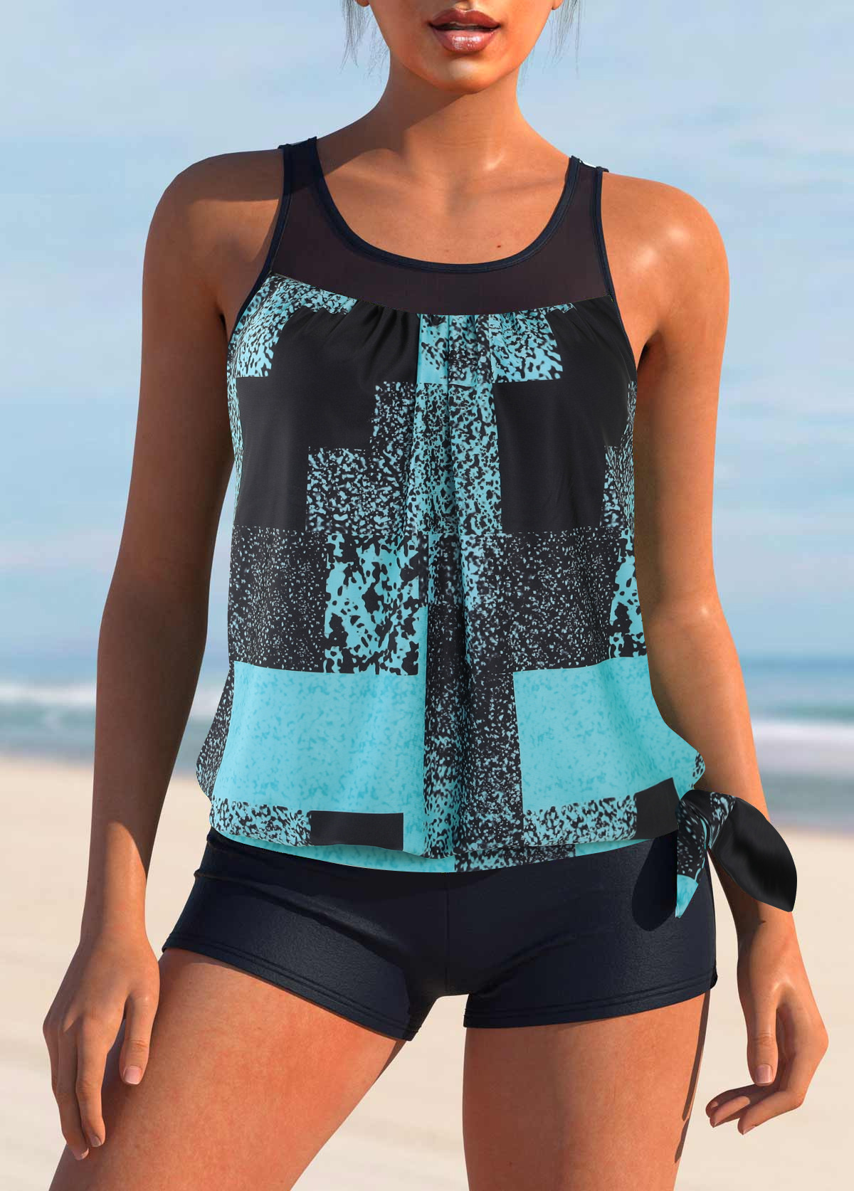 New Bikini Swimsuit Womens Split Large Multicolor High-waisted Bikini Swimsuit