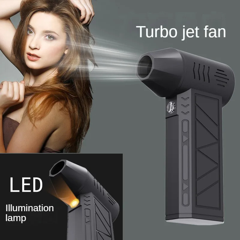 130000RPM Air Blower Turbo Jet Fan Electric Power Display Handheld Mini Dust Cleaner High Speed Duster Gun Cleaning Tool 250320ww