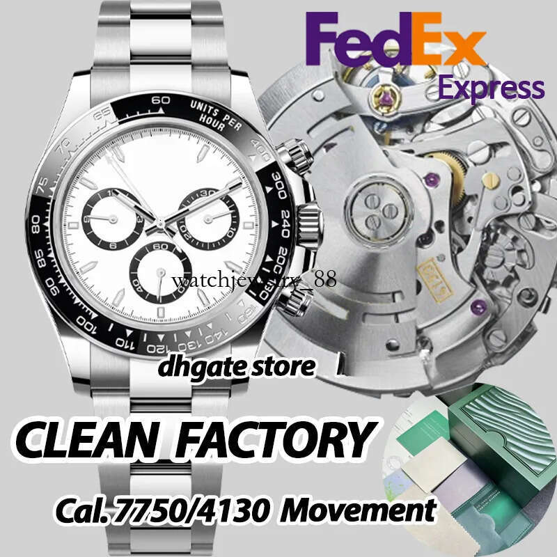 Mens Designer High Quality super CLean factory Watches Men 40MM Automatic Chronograph Cal.4130 movement Sapphire glass Luminous Dive100M Watch Women