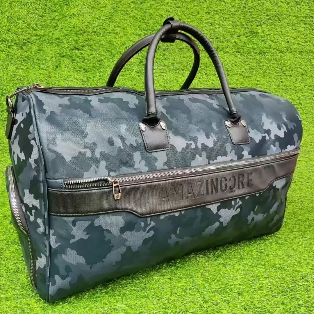AMAZING Camouflage BlueGreen Nylon waterproof Golf Boston Bag 250304