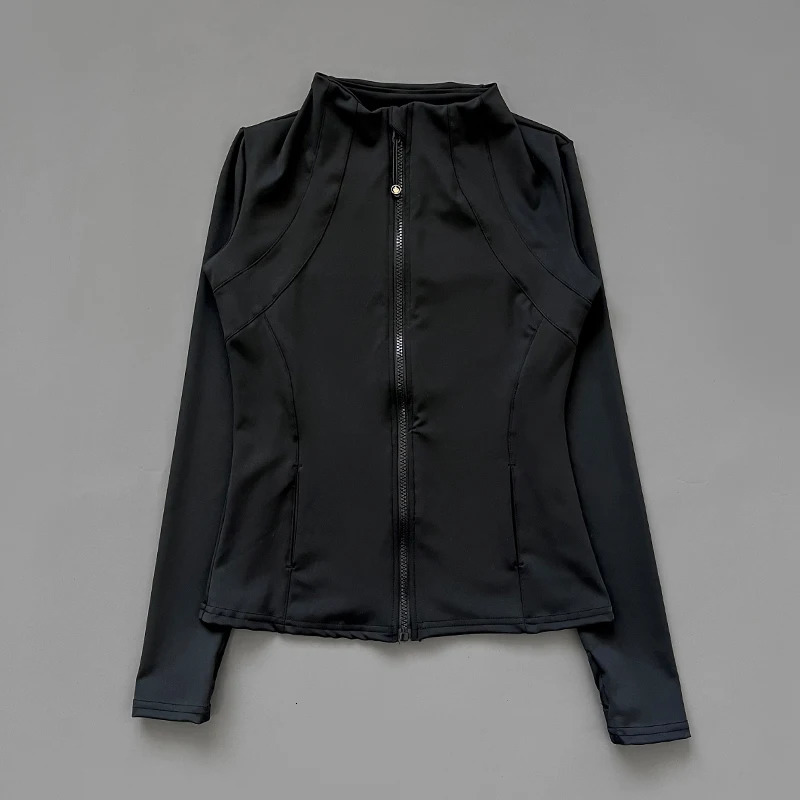 Sports and Fitness Quick Drying Zipper Jacket Womens Sports and Fitness Jacket Wearing Yoga Jacket with Thumbhole 250306