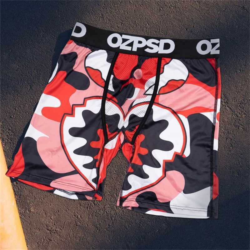 Men's Shorts OZPSD 1Pcs Sexy Men Underwear Boxers Breathable Mens Underpants Funny Printed Mens Panties Man Boxer Briefs Comfortable Trunks Y2503