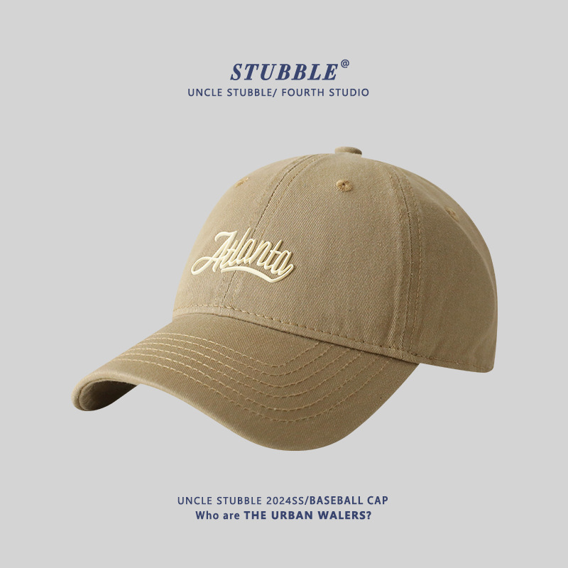 Good fit high-quality pure cotton baseball cap for men and women Korean style simple and versatile soft top duckbill cap outdoor sun hat 241009