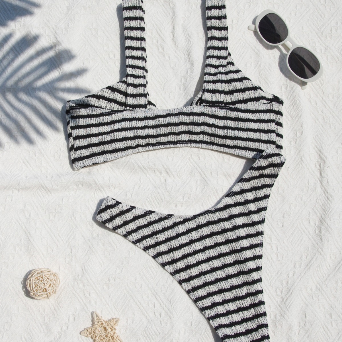 New Fashion Womens Split Strapless Bikini Three-dimensional Flower Swimsuit