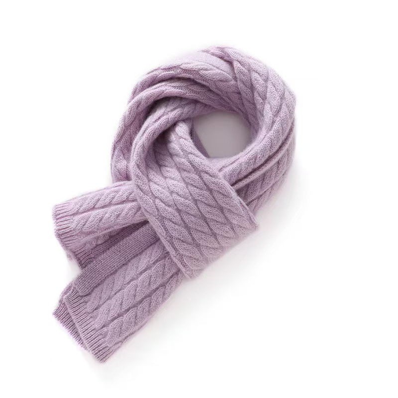 K073 Cashmere winter Korean retro thick warm twisted wool scarf student couple men and women knitted scarf