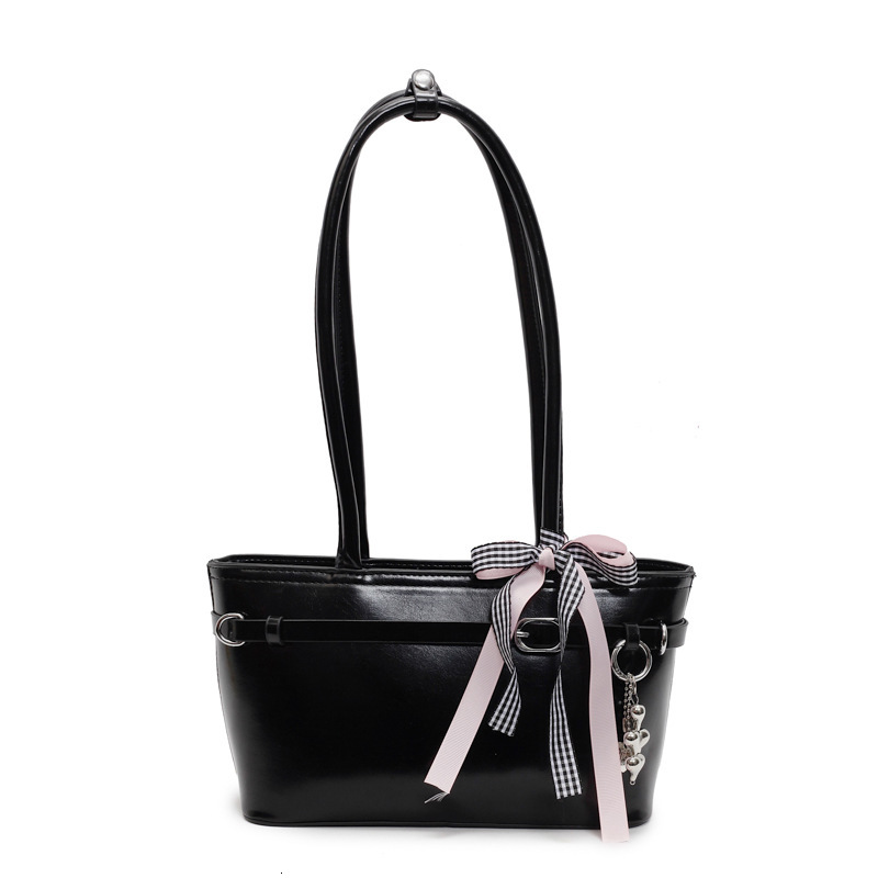 Women s Shiny Leather Underarm 2025 Fashion Designer New Original High quality Large Capacity Shoulder Daily Casual Pull Rod Handbag Square Crossbody 