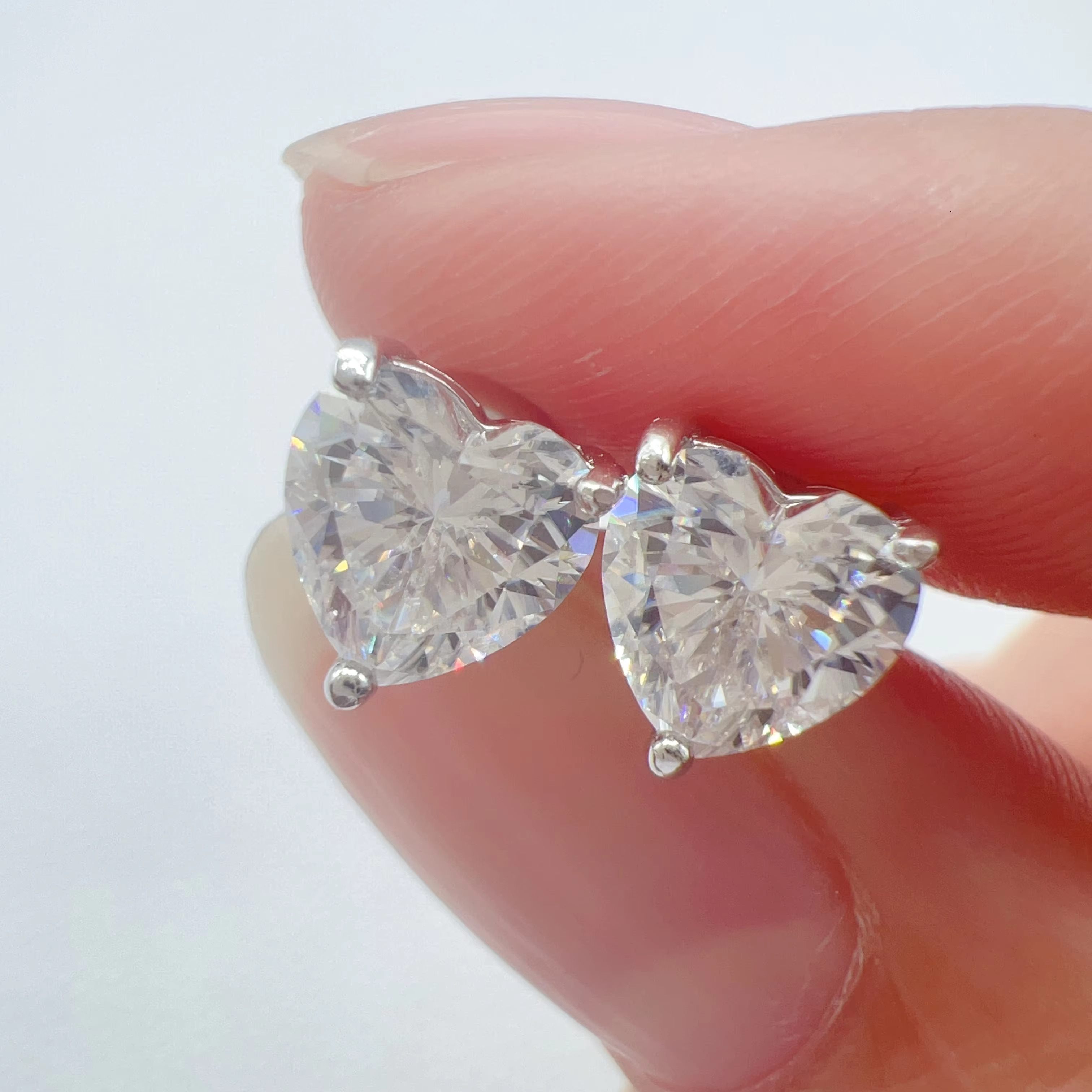 925 Sterling Silver Moissanite 9K 10K 14k 18K Gold Stud Woman Fine Jewelry Earrings