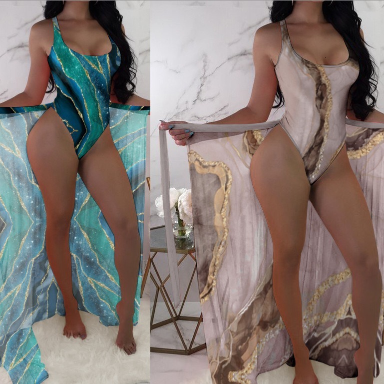 Bikini New One-piece Fixed Plate Swimsuit Womens Swimsuit Printed Fashion Swimsuit One-piece Bikini