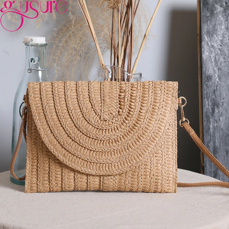 Womens cross body bag beach handbag casual summer handmade envelope womens 250227