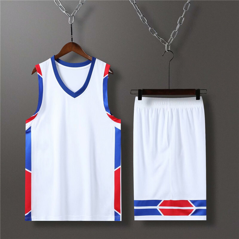 lettering Men's basketball team Basketball game training jersey Loose side pockets printed with numbers tracksuit