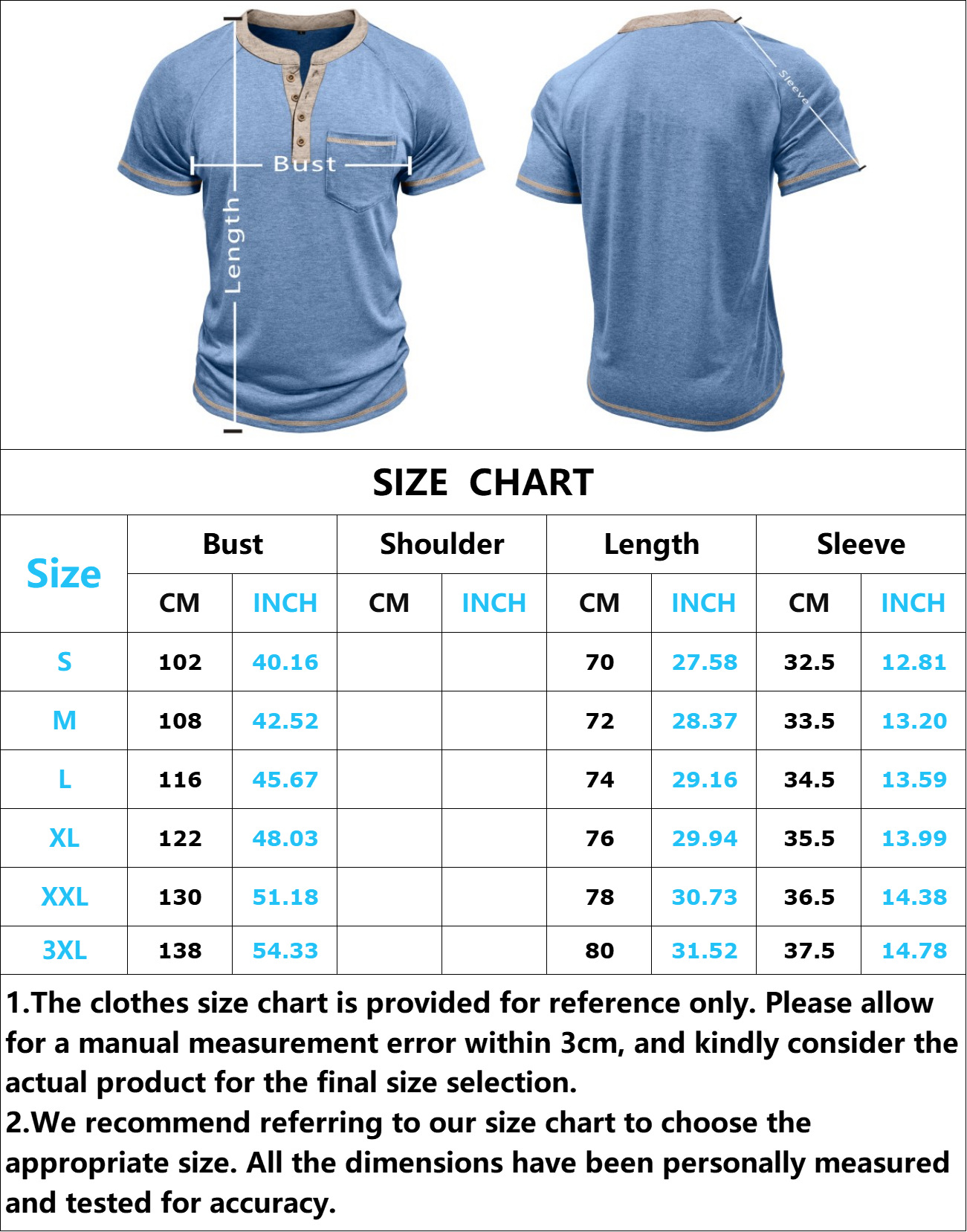 Summer Men's Short-sleeved Henry Shirt Buttons Retro T-shirt Color Matching T-shirts Polos Clothes Male Pullovers Tops Tees White Grey XXXL