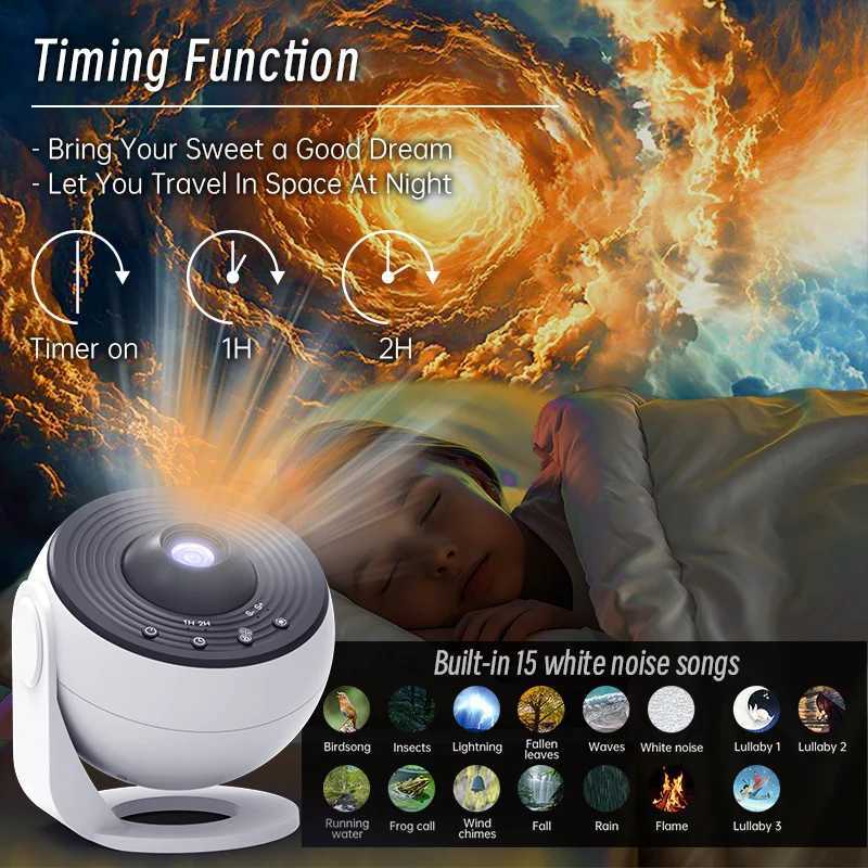 Star Projector Galaxy Night Light HD Lmage Disc Upgraded Planetarium Projector With Remote Control Bluetooth Function For Room M250308