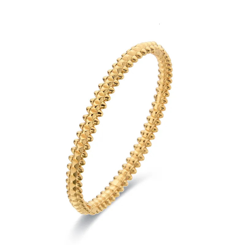 Stainless Steel Gear Shape Bracelet Chic Snake Bone Desgin Bangle For Women Personality Jewelry Couple Souvenir Gift 250303
