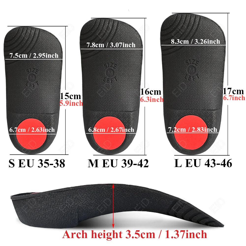 Ortic for Severe Flat Foot Arch Support Plantar Fasciitis 34 Orthopedic Insole XOShaped Legs Correction Care man women 250306