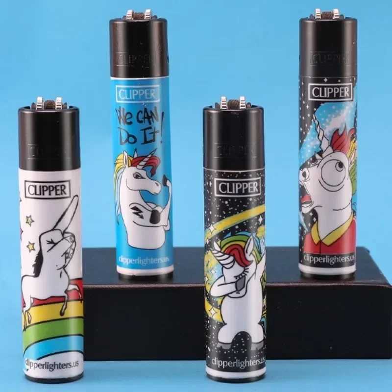 Spain Clipper Lighter Smooth Grinding Wheel Open Flame Lighter Clipper Inflatable Lighter Smoking Accessories Collection GiftsC250307