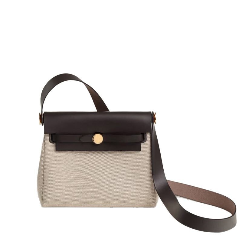 2025 Spring And Summer New Handmade Luxury Mini Handbag Canvas Cowhide Splicing Designer Bag Original Crossbody Bag Fashion Single Shoulder Women S Ba