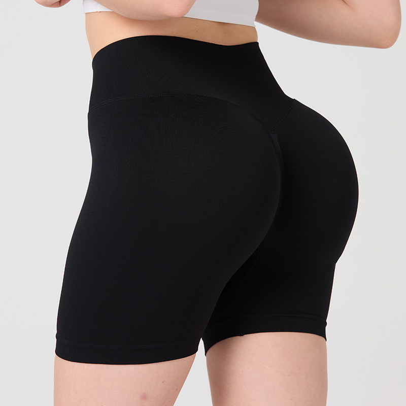 Summer New High Waist Peach Hip Lifting Yoga Pants Fitness Exercise Abdominal Compression Cycling Tight Pants Three Part Shorts Hot Pants 240620