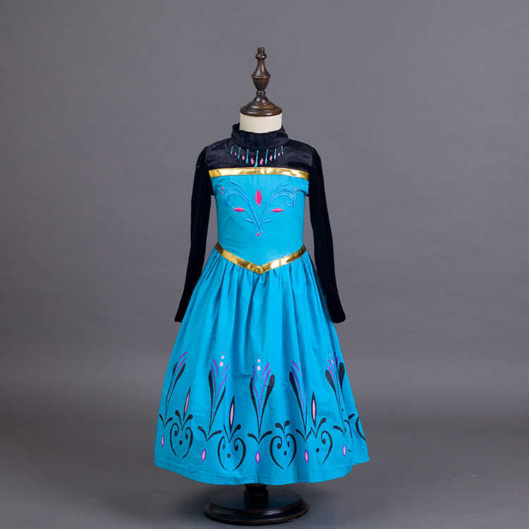 Girl's Dresses Snow and Ice Princess Dress Dress Girls Long Sleeve Dress Halloween Childrens Clothing Y250307GCHE