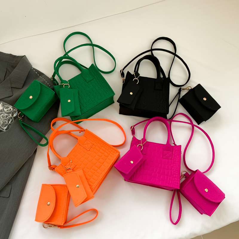 2025 Summer New Fashionable Felt Crocodile Pattern Solid Color Handbag Popular Designer Women s Storage Bag Crossbody Small Square Bag