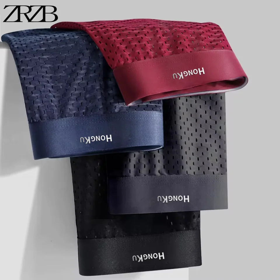 Men Panties Male Underpants Man Pack Shorts Boxers Underwear Slip Homme Calzoncillos Bamboo Hole U Convex Pouch Large Size 5XL 250226Z