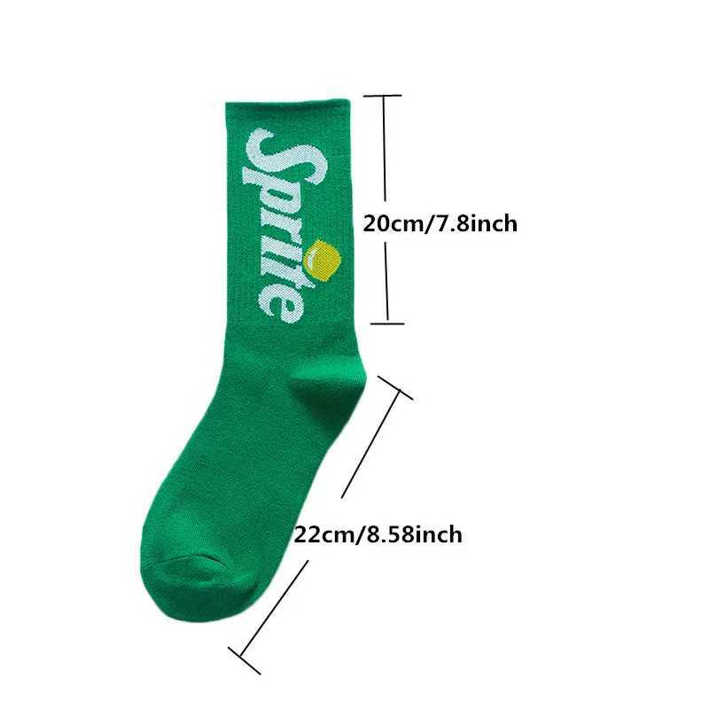 Fashion Men funny letter socks tide street hip hop cola socks sprite socks Female skateboard socks Drink YoungT250307