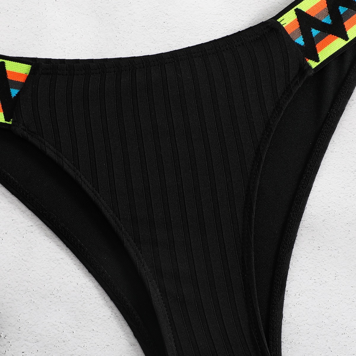 New Bikini Solid Color Gathering Backless Fashion Bikini Split High Waist Swimsuit