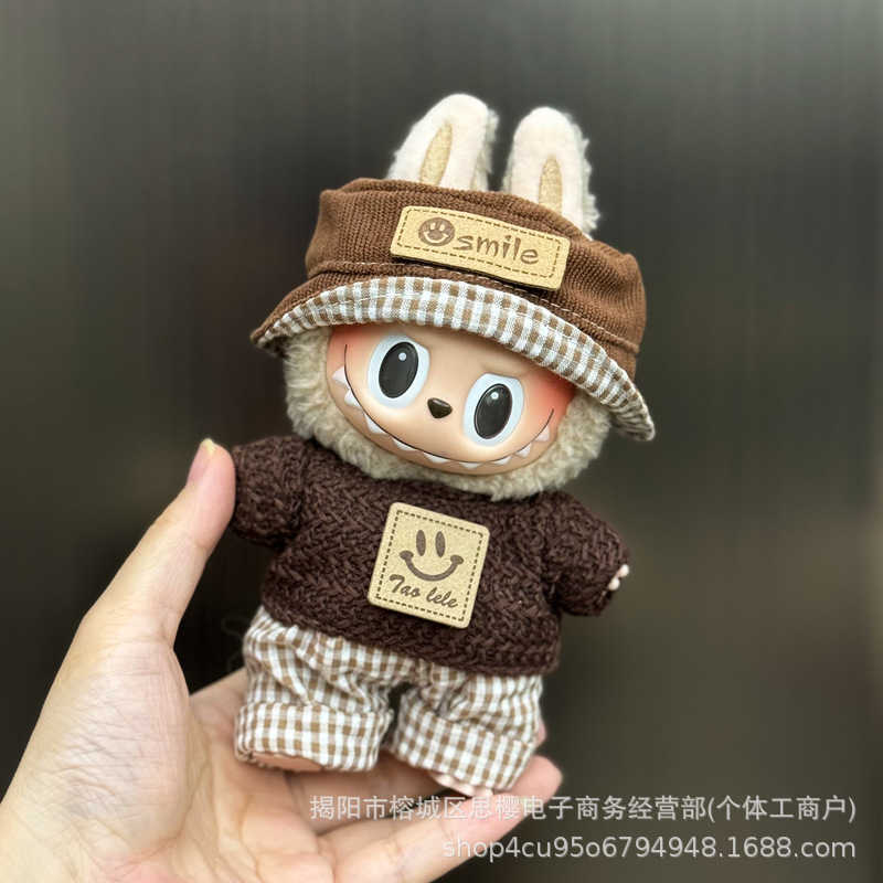 Doll Apparel Labu doll clothes 17cm pendant first and second generation vinyl plush toy set for clothesY250307CAUN