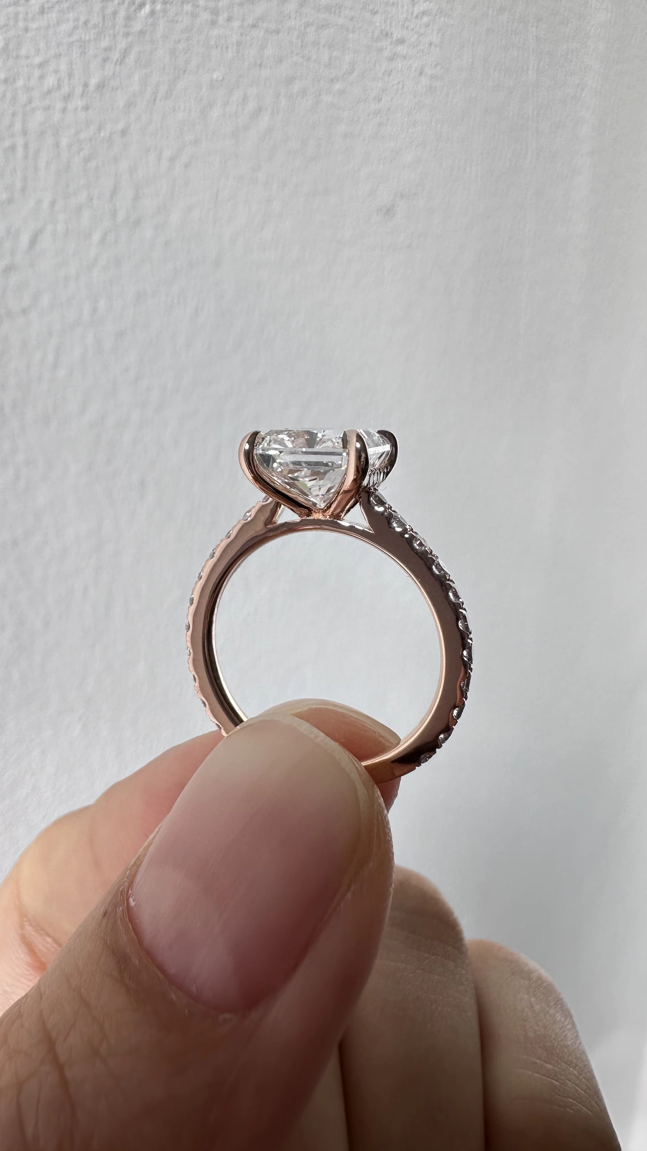 3ct DEF VS-VVS Radiant Cut Lab Diamond Engagement Ring With Hidden halo Sparkly Proposal Ring 100% Handmade Customize