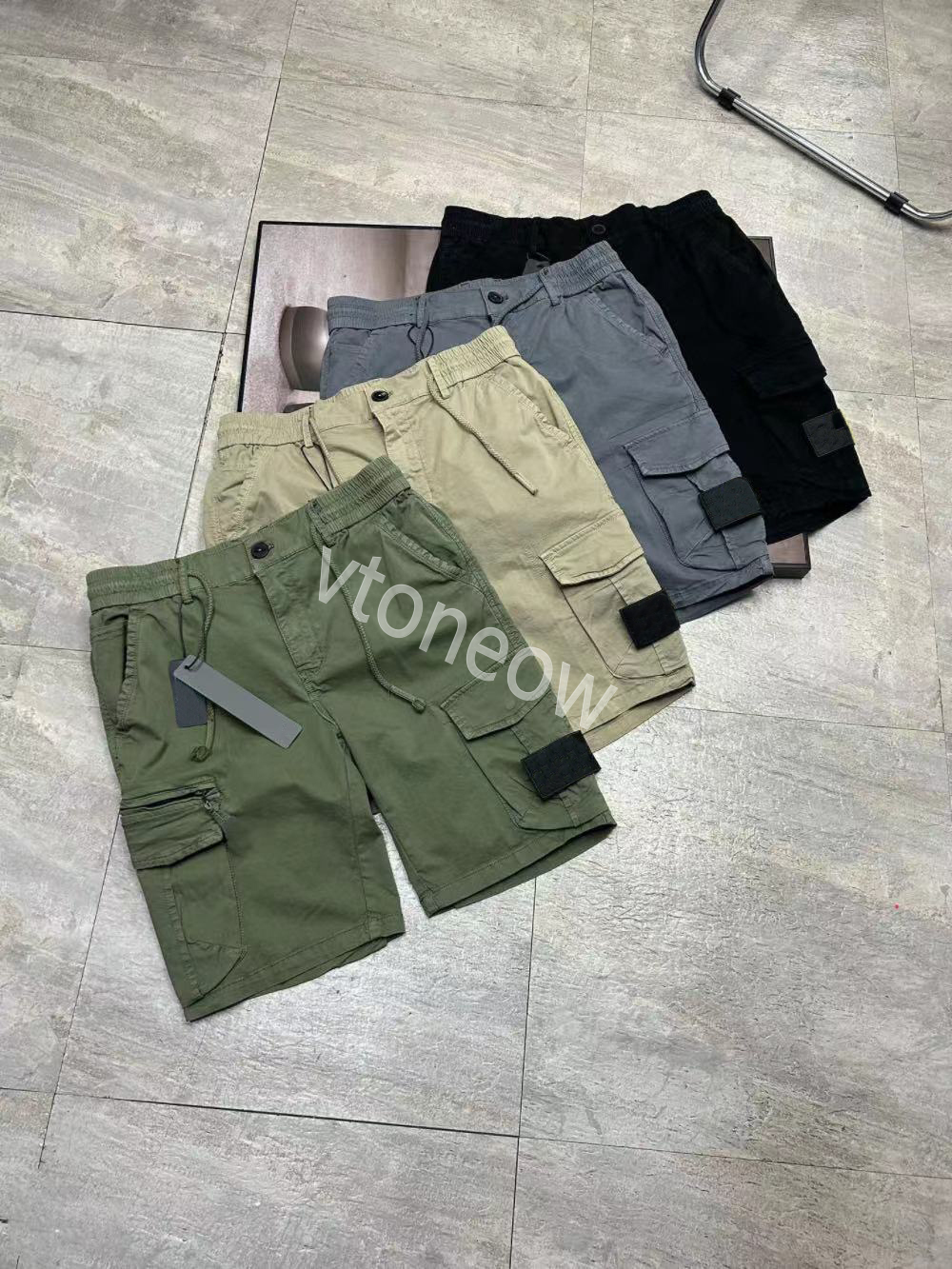 Men's Short Cargo Pants Spring And Summer Men's Stretch Multi-Pocket Reflective Straight Sports Fitness cargo shorts Casual Trousers men's Joggers 29-38